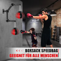 IMAYCC Speedball Boxzsák Falra Szerelhető Magasság Állítható Összecsukható Piros Ökölvívó Zsák Otthoni Edzőterem Felnőtt Gyerek 4