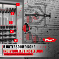 IMAYCC Speedball Boxzsák Falra Szerelhető Magasság Állítható Összecsukható Piros Ökölvívó Zsák Otthoni Edzőterem Felnőtt Gyerek 2