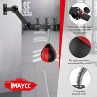 IMAYCC Speedball Boxzsák Falra Szerelhető Magasság Állítható Összecsukható Piros Ökölvívó Zsák Otthoni Edzőterem Felnőtt Gyerek 3