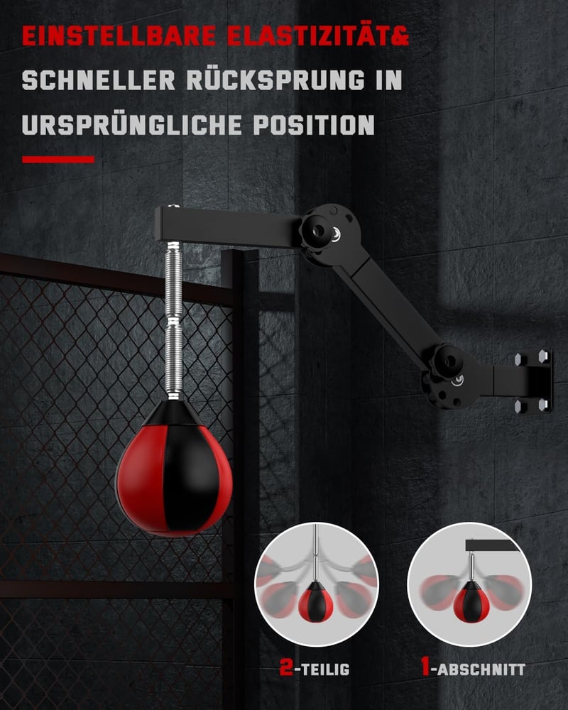 IMAYCC Speedball Boxzsák Magasság Állítható és Összecsukható Ökölvívó Zsák Fali Tartóval Gyerekeknek Felnőtteknek Otthoni Edzőterem Edzéshez