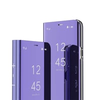 IMEIKONST Samsung Galaxy Note 20 Knižkové puzdro Zrkadlový flipový kryt so stojanom, plná ochrana, kozmetické zrkadlo, fialové 1