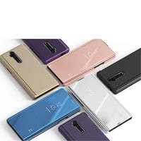 IMEIKONST Samsung Galaxy Note 20 Knižkové puzdro Zrkadlový flipový kryt so stojanom, plná ochrana, kozmetické zrkadlo, fialové 4