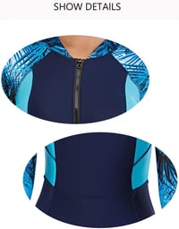 IMEKIS női egyrészes fürdőruha hosszú ujjú rashguard virágmintás UPF 50+ búvárkodáshoz L-es méret 6