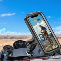 iMESTOU Vízálló motoros villaszár labda telefon tartó 1 inch B méret dupla alkar alumínium golyós talp lopásbiztos 5,5 6,8 colos L 8