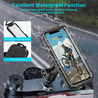 iMESTOU Vízálló motoros villaszár labda telefon tartó 1 inch B méret dupla alkar alumínium golyós talp lopásbiztos 5,5 6,8 colos L 2