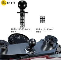iMESTOU Vízálló motoros villaszár labda telefon tartó 1 inch B méret dupla alkar alumínium golyós talp lopásbiztos 5,5 6,8 colos L 6