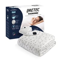 Pătură electrică Imetec Adapto pentru pat dublu, 150x120 cm, alb, 100% bumbac, 6 trepte de temperatură, încălzire rapidă, consum redus, Made in Italy 1