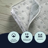 Pătură electrică Imetec Adapto pentru pat dublu, 150x120 cm, alb, 100% bumbac, 6 trepte de temperatură, încălzire rapidă, consum redus, Made in Italy 5