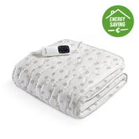 Pătură electrică Imetec Adapto pentru pat dublu, 150x120 cm, alb, 100% bumbac, 6 trepte de temperatură, încălzire rapidă, consum redus, Made in Italy 2