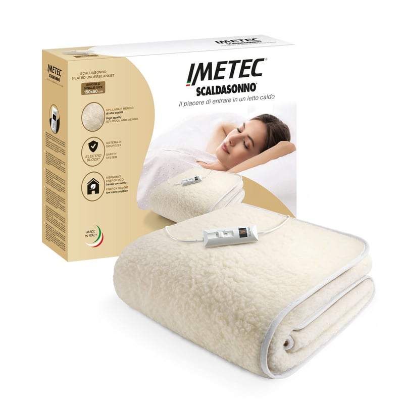 Elektrická dečka Imetec Scaldasonno Premium - 150x80 cm - zmes 50 % vlny a merina