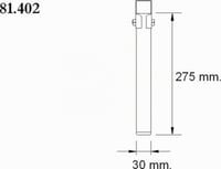 Súprava nôh pre rošty Imex El Zorro bez koliesok, 4 ks – 275x30x30 mm 2