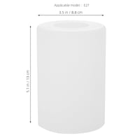 IMIKEYA E27 Biela Valcová Sklenená Tienidlo na lampu 9 cm - Mliečne sklenené tienidlo pre stolné, závesné a stojace lampy - Ľahko namontovateľné náhradné tienidlo 2