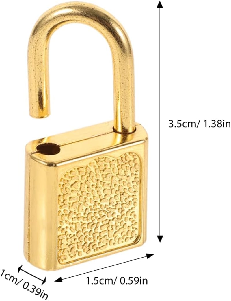 IMIKEYA Mini Lakat Kulccsal 5 db Vintage Dekoratív Arany Biztonsági Zár Bőrönd Utazás