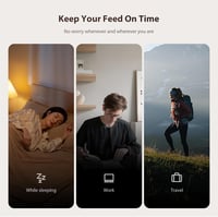IMIPAW Automata Macska Etetőgép Programozható Időzítővel, 1-6 Étkezés Naponta, Macskák és Kutyák Számára, Fehér 5L 9