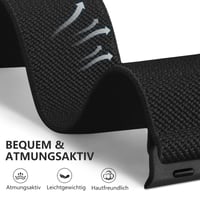 Športový remienok IMIVIO pre Apple Watch 42/44/45/46/49 mm, čierny elastický nylonový loop, kompatibilný s iWatch Series 11, 10, 9, 8, 7, 6, 5, 4, 3, SE a Ultra 6