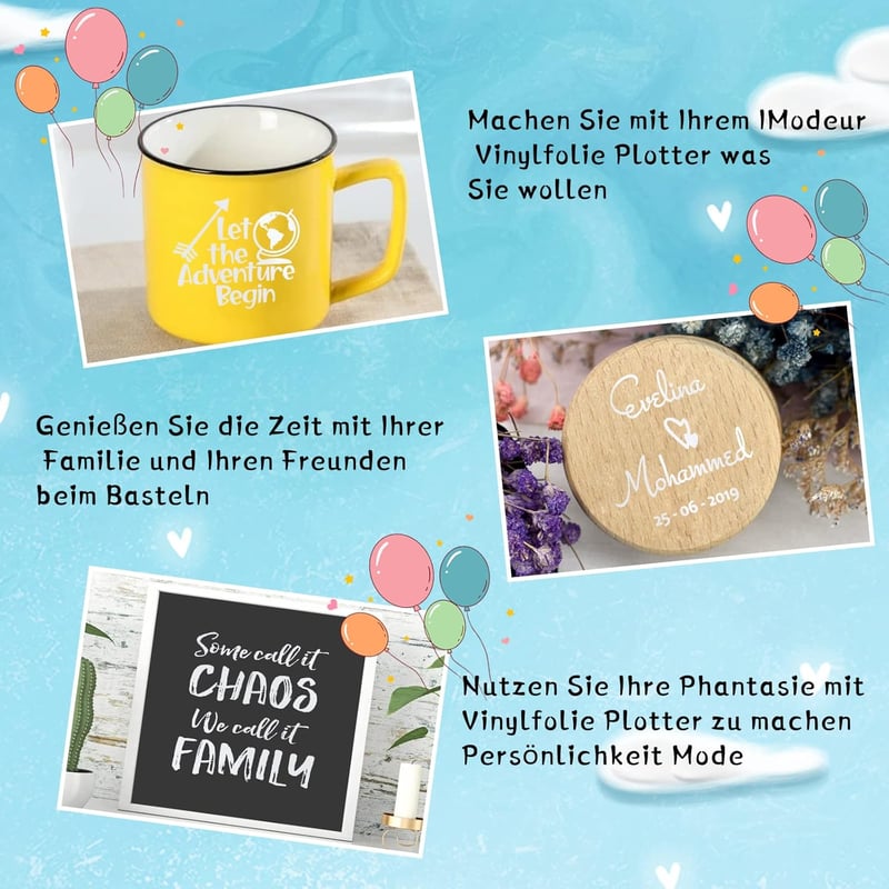 IModeur Fényes Fehér Öntapadós Vinylfólia 30,5cm x 457,5cm Cricut Silhouette Cameo