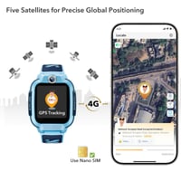 Detské inteligentné hodinky imoo Z3 s GPS a telefónom, 4G videohovory so SIM kartou, ružové, vodotesnosť IP68, SOS, režim v triede, 1,5" displej, 8 GB 3