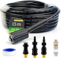 ImoreTEC 15m Csatornatakarító Cső 210 bar Kärcher K2-K7 Lavor Bosch AQT Kompatibilis 1