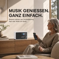 Internetové rádio Imperial i110 s farebným TFT displejom, WLAN, linkovým výstupom, napájacím adaptérom, biela farba - 22-322-00 7
