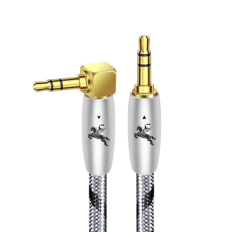 Impeto 3.5mm Aux kábel 90 fokos csatlakozóval, 0.5m Hi-Fi audiophile