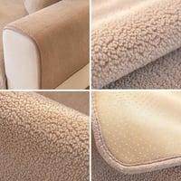 Husă de canapea din catifea IMSGVIFO, antiderapantă, pentru canapea în formă de L și colțar - 70 x 120 cm, Culoare: Cafea. 5