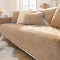 Husă de canapea din catifea IMSGVIFO, antiderapantă, pentru canapea în formă de L și colțar - 70 x 120 cm, Culoare: Cafea. 1