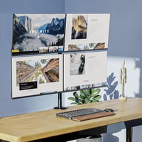 IMtKotW 4 monitoros asztali állvány 17-32 colos képernyőkhöz, dönthető és forgatható 4