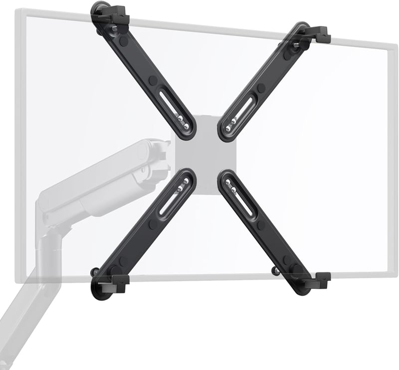 Adaptor VESA IMtKotW pentru monitoare de 17-32 inchi fără orificii de montare, pentru suport de perete VESA 75x75 100x100, 10 kg
