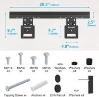IMtKotW Ultra Slim TV fali tartó 37-80 colos tévéhez, 75 kg, VESA 600x400 7