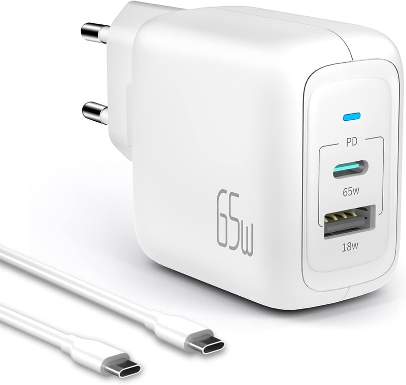 imuto USB-C Töltő 2 Port PD3.0/QC3.0 Laptop és Telefon Gyorstöltő