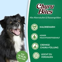 INABA Churu Bites kuracia maškrta pre psov, bezobilná, bez cukru, mäkké kúsky pre malé a staršie psy, 192 g (1 balenie) 3