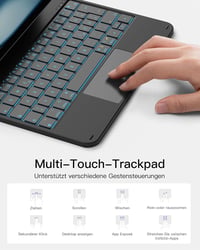 Inateck NeoMagic KB09119 mágneses billentyűzetes tok iPad Air 11" M3/M2 és iPad Pro 11" készülékekhez, 7 színű háttérvilágítás 7