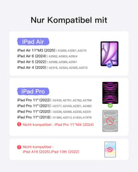 Inateck NeoMagic KB09119 mágneses billentyűzetes tok iPad Air 11" M3/M2 és iPad Pro 11" készülékekhez, 7 színű háttérvilágítás 2
