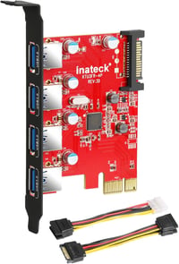 Inateck USB 3.0 PCIe bővítőkártya 4 porttal SATA tápellátással 1