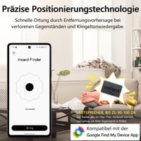 Card de urmărire ultra-subțire pentru portofel InCard – Tracker Bluetooth compatibil cu iOS și Android, rezistent la apă IP68 6