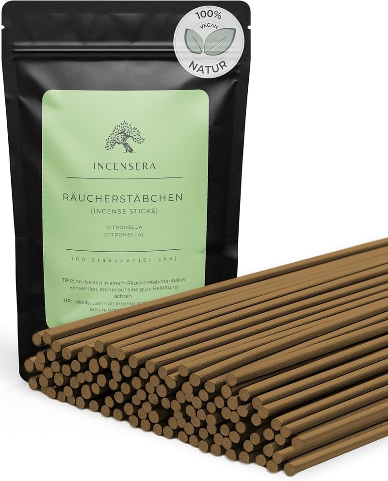 Incensera Citronella Füstölő Pálcika 100db - Kert, Terasz és Kempingezéshez