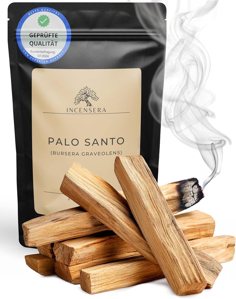 Incensera Palo Santo füstölő pálca 8 db természetes aromaterápia otthonhoz