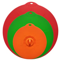 Set 3 Capace din Silicon INCNMAD, Reutilizabile și Universale pentru Boluri, Vase, Farfurii, Caserole și Cani, Potrivite pentru Cuptor și Frigider, 3 Culori 1