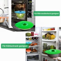Set 3 Capace din Silicon INCNMAD, Reutilizabile și Universale pentru Boluri, Vase, Farfurii, Caserole și Cani, Potrivite pentru Cuptor și Frigider, 3 Culori 7