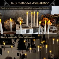 INDARUN 12 db Úszó LED Gyertya Távirányítóval Flakkerező Lánggal Karácsony 3