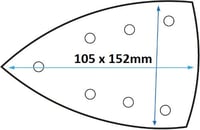 INDASA RHYNOGRIP White Line Delta 105x152mm P180 csiszolópapír 50db 4