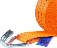 INDUSTRIE PLANET 4 db 2000 kg teherbírású rögzítő heveder csörlővel, 6 m hosszú, kampós, narancssárga, 35 mm széles, 2t 5