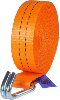 INDUSTRIE PLANET 4 db 2000 kg teherbírású rögzítő heveder csörlővel, 6 m hosszú, kampós, narancssárga, 35 mm széles, 2t 3