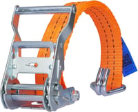 INDUSTRIE PLANET 4 db 2000 kg teherbírású rögzítő heveder csörlővel, 6 m hosszú, kampós, narancssárga, 35 mm széles, 2t 2