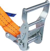 INDUSTRIE PLANET 4 db 2000 kg teherbírású rögzítő heveder csörlővel, 6 m hosszú, kampós, narancssárga, 35 mm széles, 2t 7