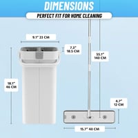 Mop cu rotire 360 de grade Industry Rainbow XL cu cap auto-drenant și găleată dublă, cu lavetă din microfibră antiderapantă pentru curățarea pardoselilor, gresiei și pereților 6
