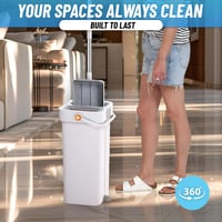 Mop cu rotire 360 de grade Industry Rainbow XL cu cap auto-drenant și găleată dublă, cu lavetă din microfibră antiderapantă pentru curățarea pardoselilor, gresiei și pereților 8