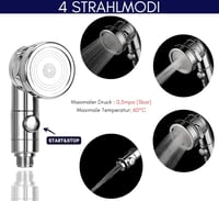 INEEDIT Kézi Zuhanyfej 1,5 m Gégecsővel - Fürdőszobai és Konyhai Zuhanyrendszer Stop Funkcióval - Króm Bidé Zuhanyfej 4 m-ig Bővíthető 2