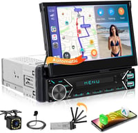 Inefala 1DIN Autórádió Carplay Wireless 7" Kijelzővel Bluetooth USB 1