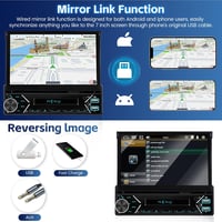 Inefala 1DIN Autórádió Carplay Wireless 7" Kijelzővel Bluetooth USB 6